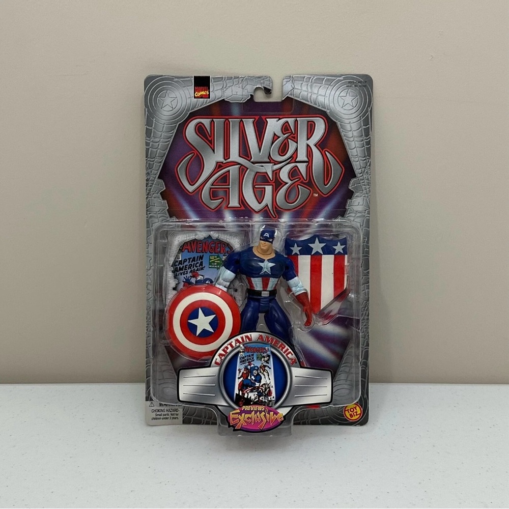 Marvel Captain America Silver Age Action Figure Toy Biz 1999 Exclusive Sealed